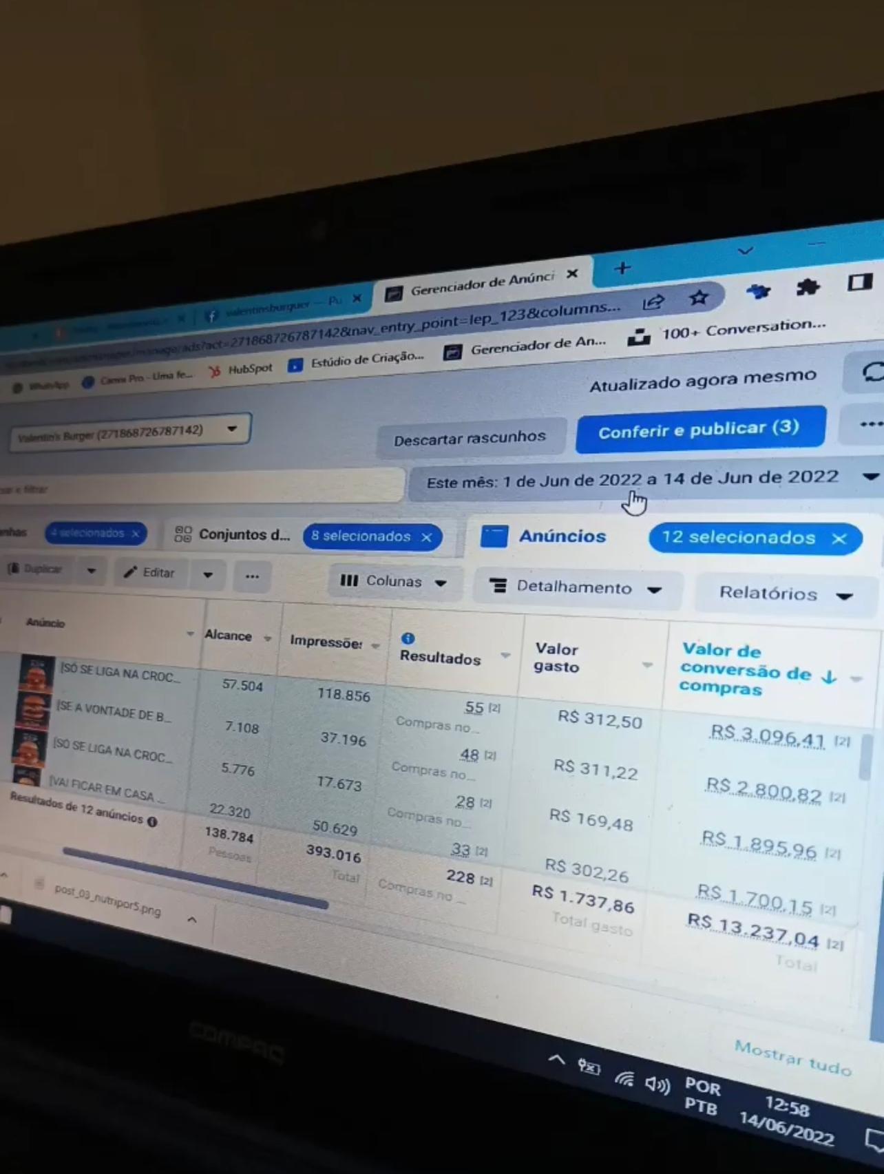 Print de resultado real de cliente da Gestão Jotta