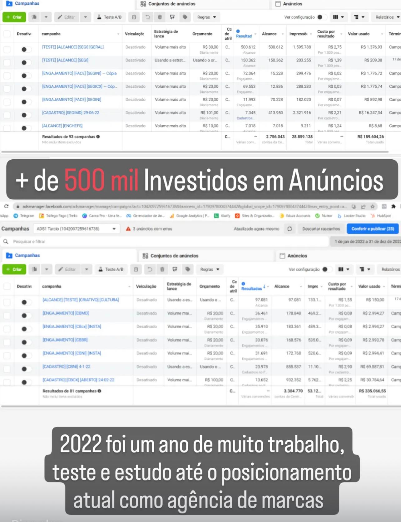 Print de resultado real de cliente da Gestão Jotta